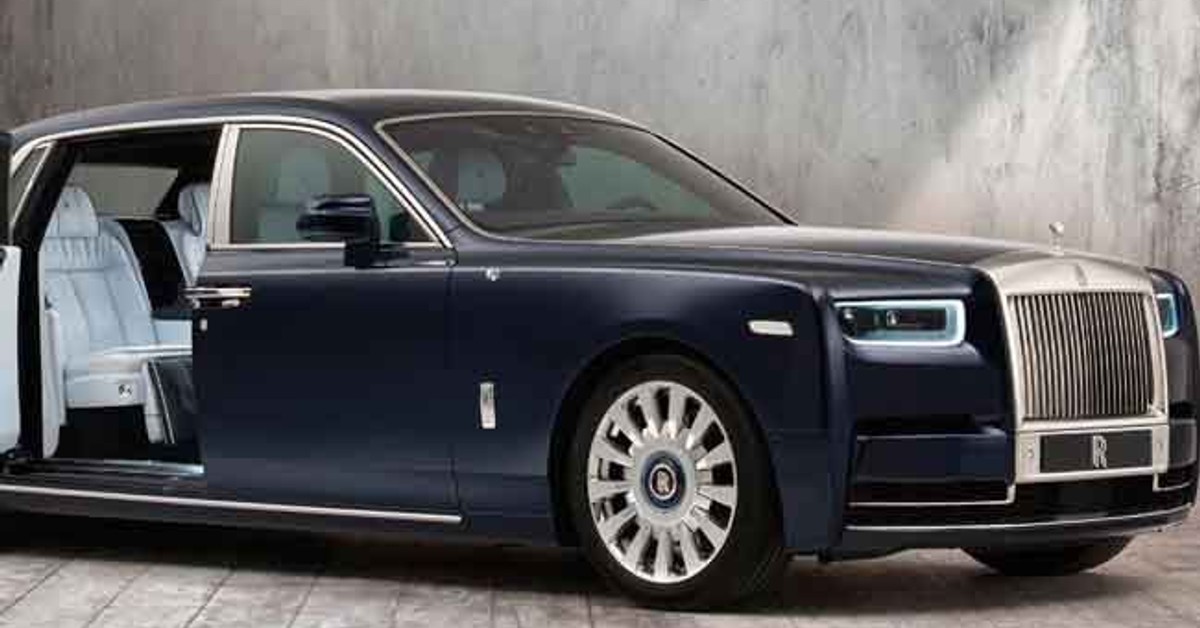 Specially commissioned Rolls Royce Phantom gets hand-sewn floral patterns