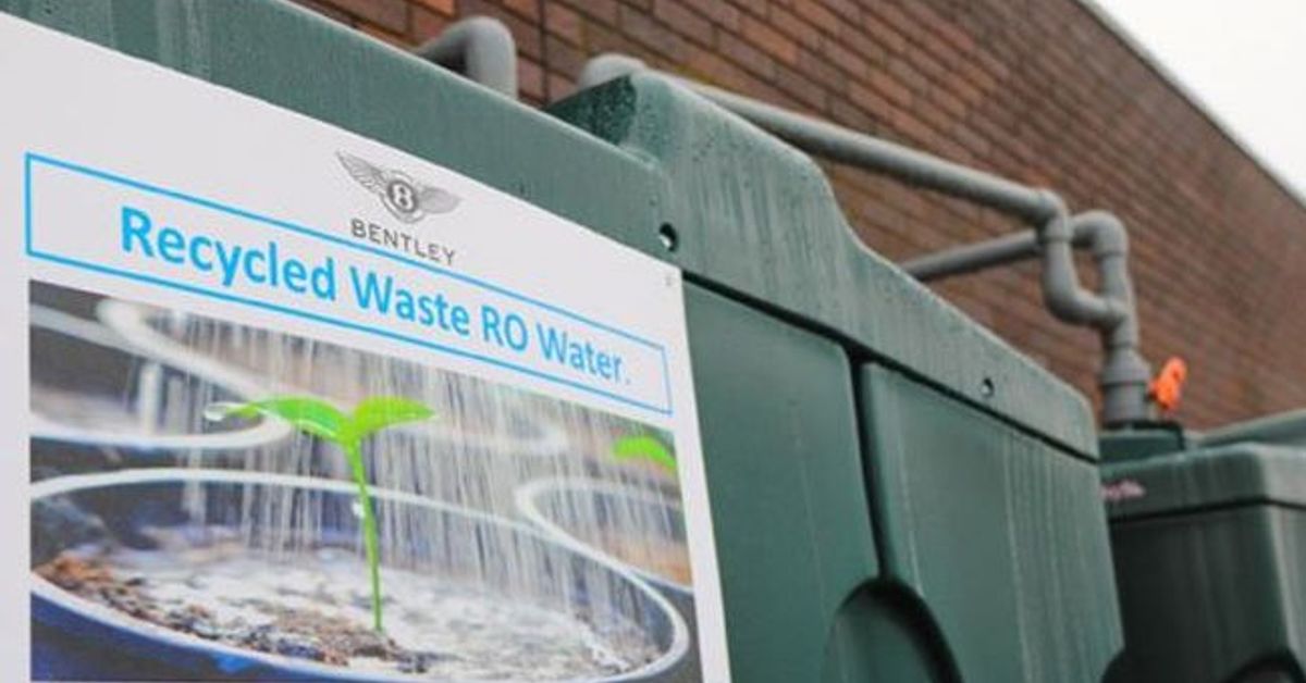 Bentley sets up a new water recycling system