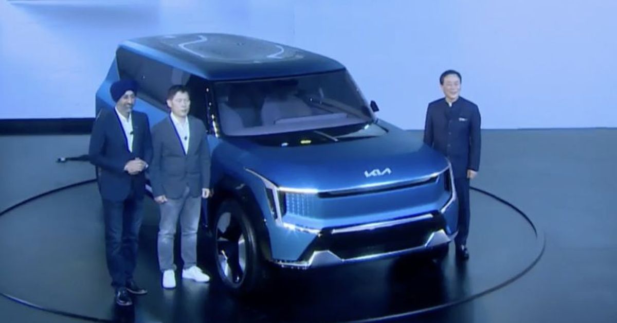Kia EV9 showcased at Auto Expo 2023