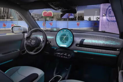 Mini shares a glimpse of 2024 Cooper EV retro-futuristic cabin