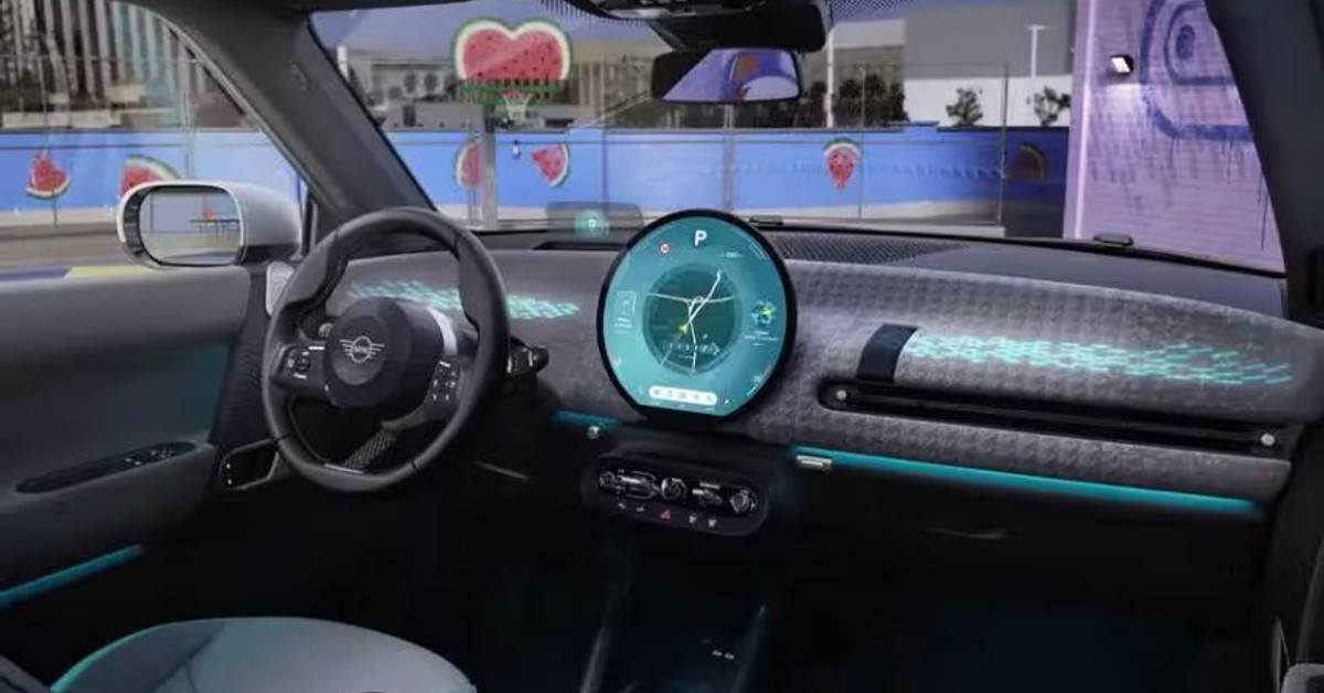 Mini shares a glimpse of 2024 Cooper EV retro-futuristic cabin