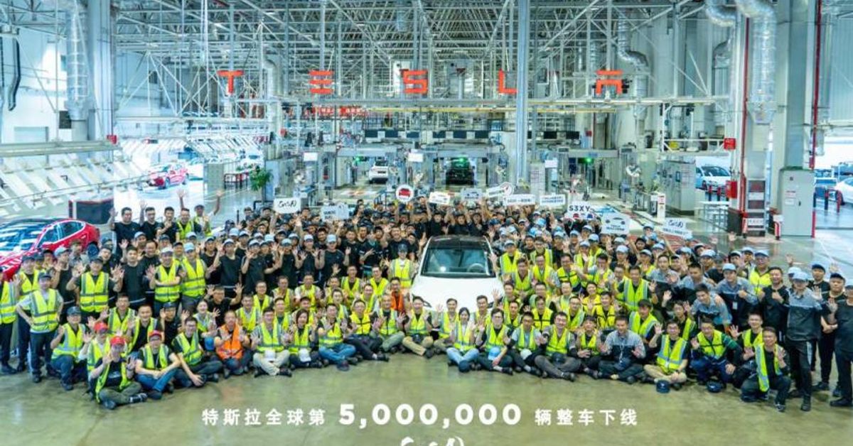 Tesla hits 5 million EVs milestone with Shanghai Model 3 production
