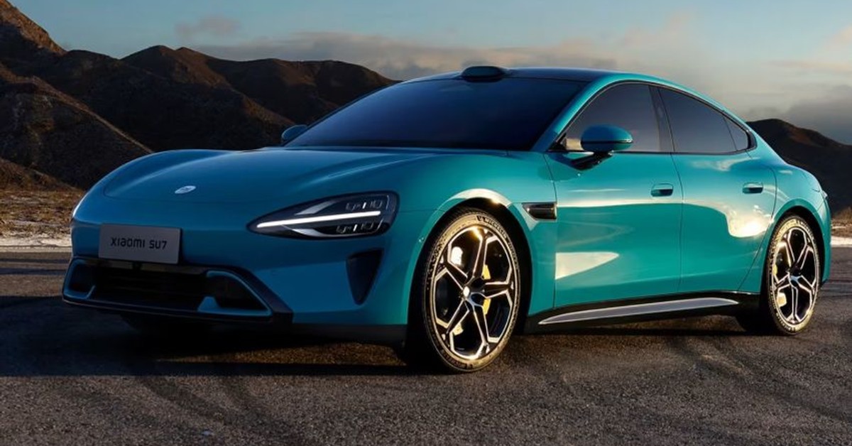 Chinese smartphone maker Xiaomi reveals its first electric car, the SU7