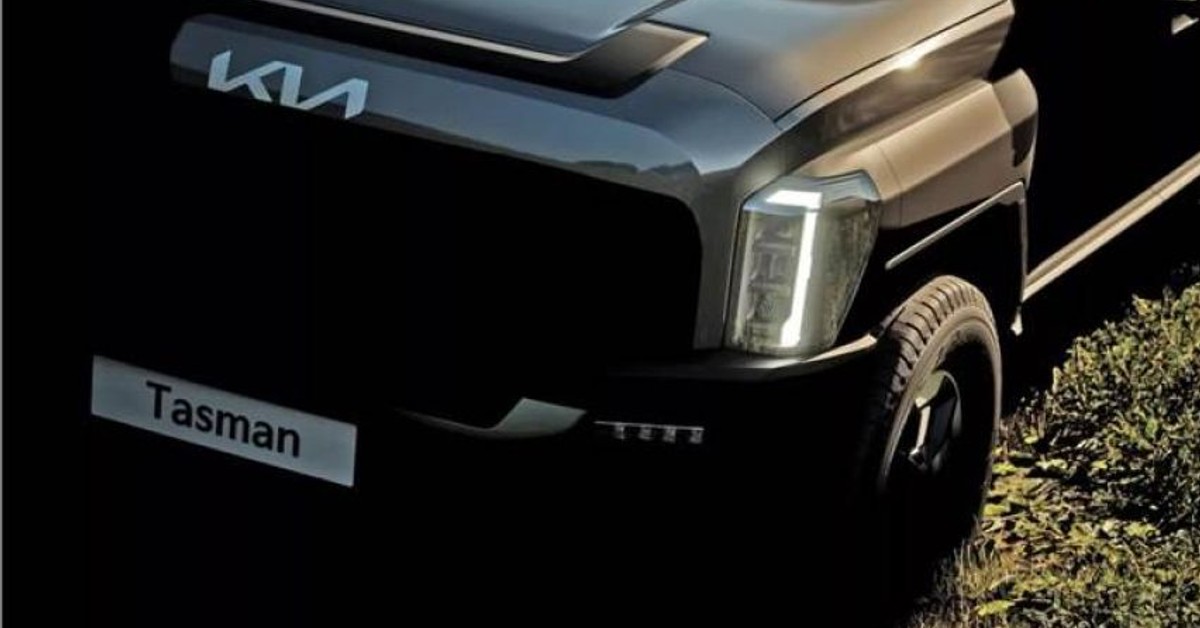 Kia teases Tasman pickup at Jeddah International Motor Show ahead of world premiere