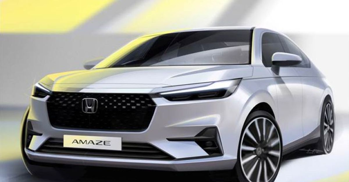 New Honda Amaze teaser sketches released ahead of debut