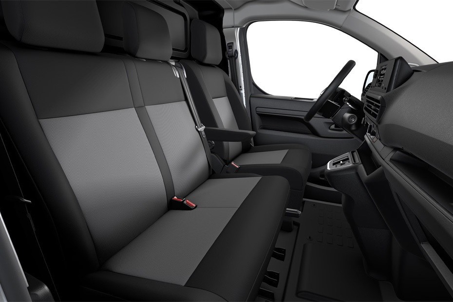 Peugeot Expert front cabin seats with practical layout and comfortable seating design