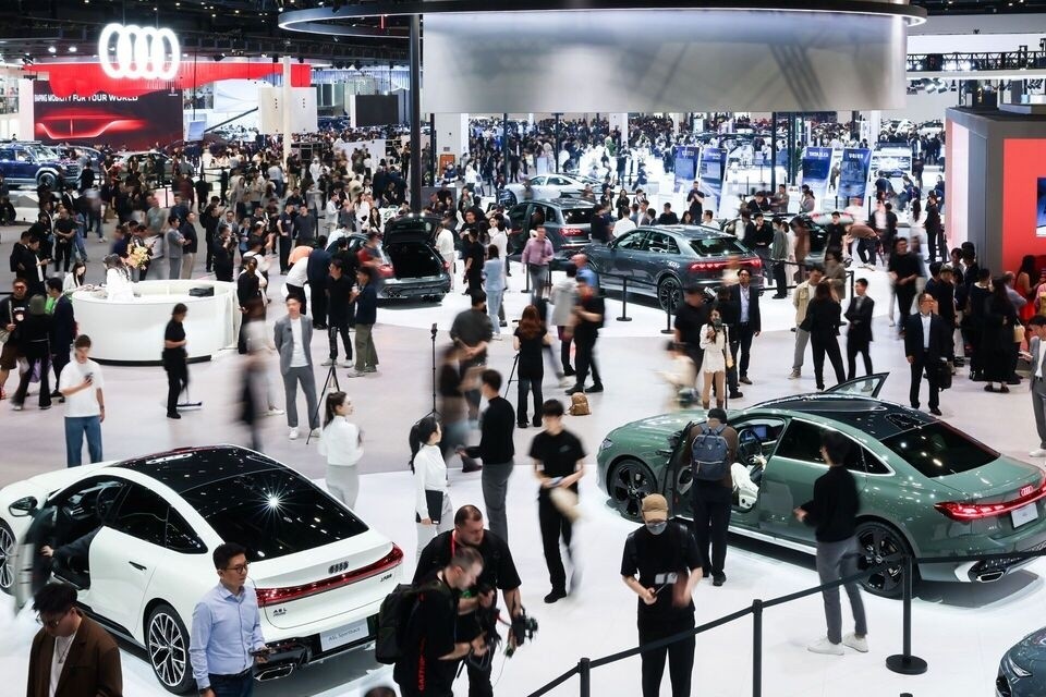 Audi and its joint venture partners FAW and SAIC showcase their latest models at Auto China 2026 in Beijing.