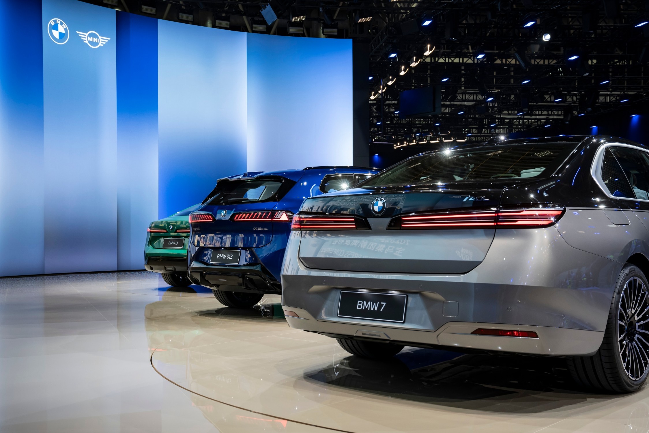 The new BMW 7 Series, the new BMW iX3 Long Wheelbase and the new i3 Long Wheelbase