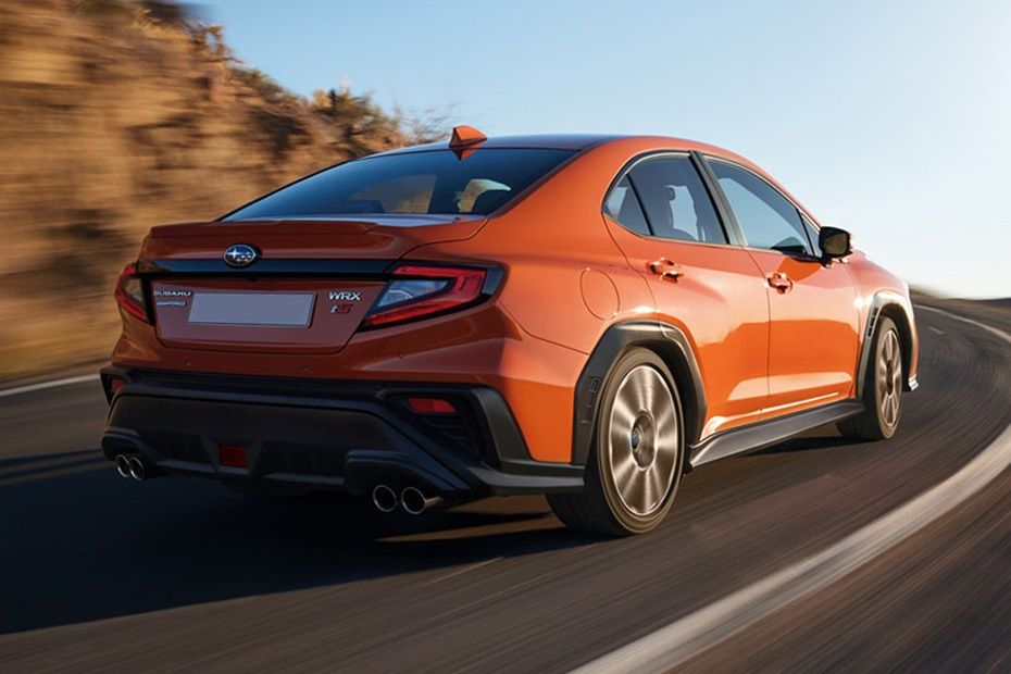 Subaru WRX rear sporty design with sharp LED taillights