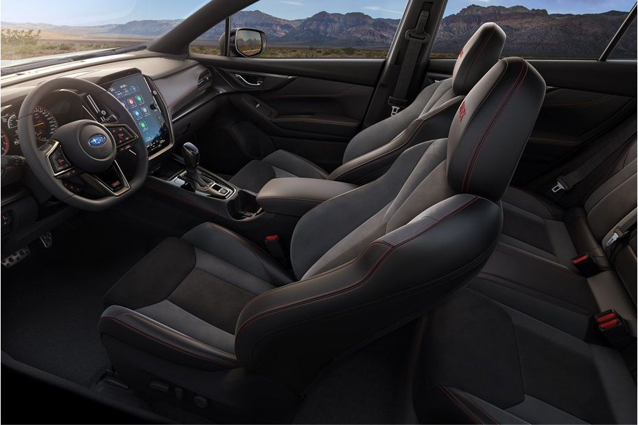 Subaru WRX premium sporty cabin with bolstered performance seats and driver-focused interior layout