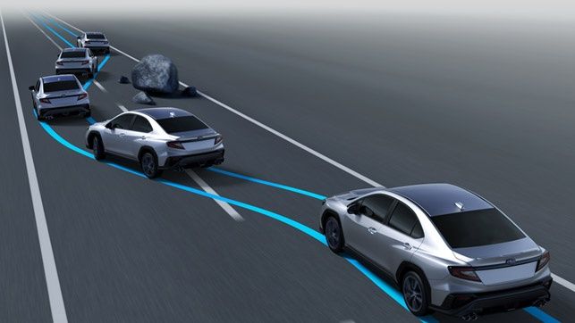 Subaru WRX advanced driver assistance system with lane guidance and collision avoidance support technology