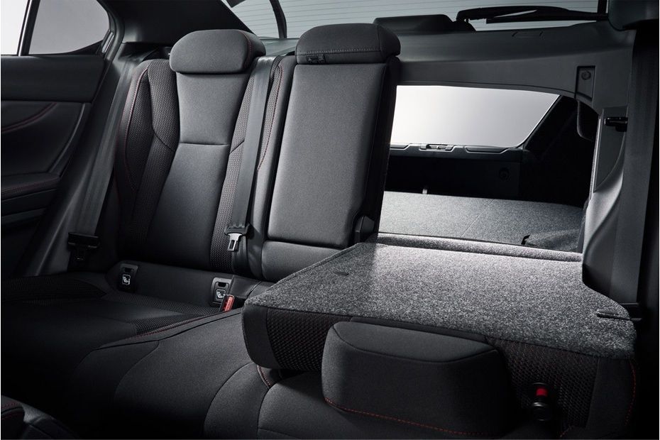 Subaru WRX flexible rear seating with foldable cargo space and practical cabin utility design