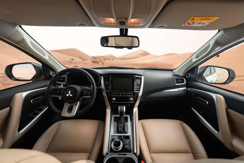 Mitsubishi Montero Sport cabin with touchscreen infotainment