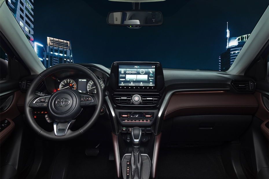 Toyota Urban Cruiser dashboard with touchscreen infotainment system