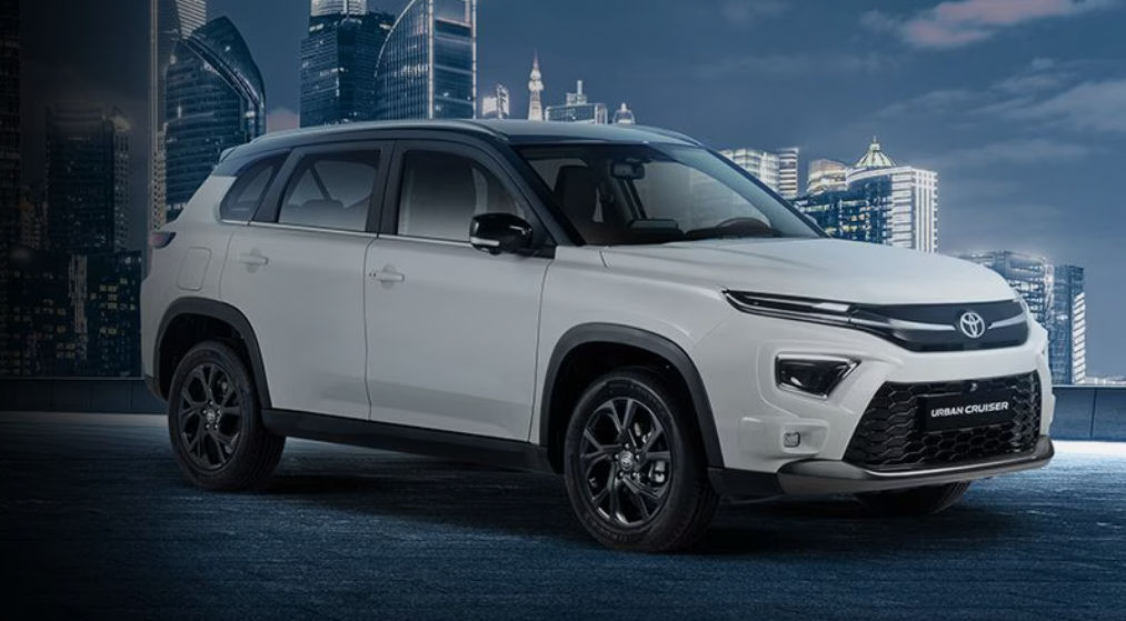 Toyota Urban Cruiser compact SUV showcasing its bold front design and urban styling