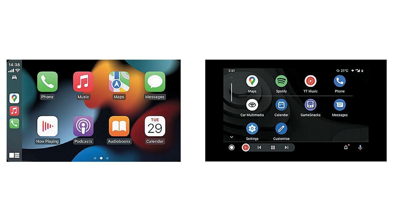 Toyota Yaris infotainment system with Apple CarPlay and Android Auto connectivity