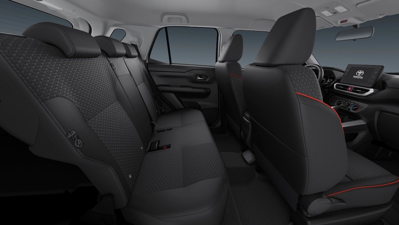 Toyota Raize rear cabin with spacious seating and practical interior design
