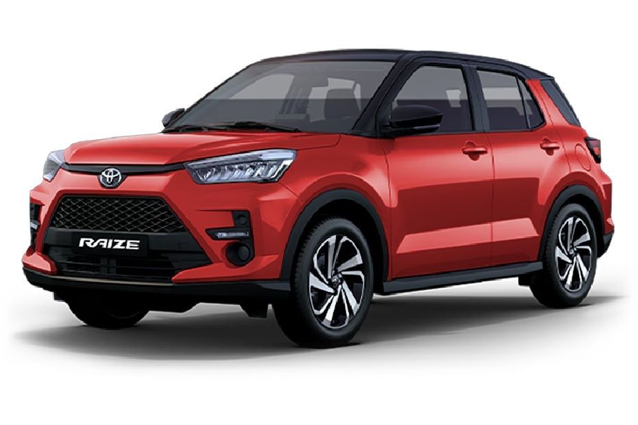 Toyota Raize front three-quarter view showcasing its bold compact SUV design