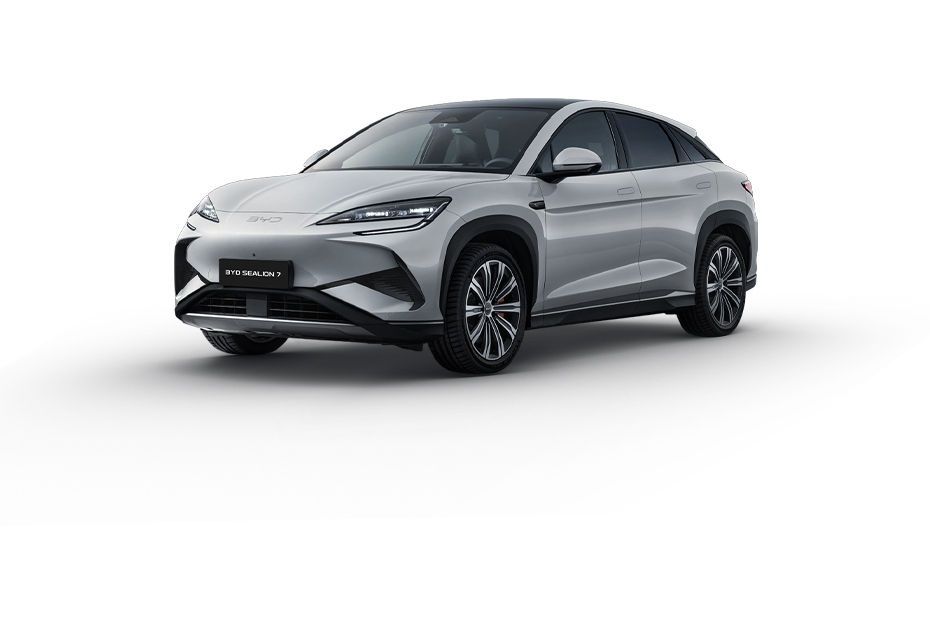 BYD SEALION 7 front three-quarter EV design