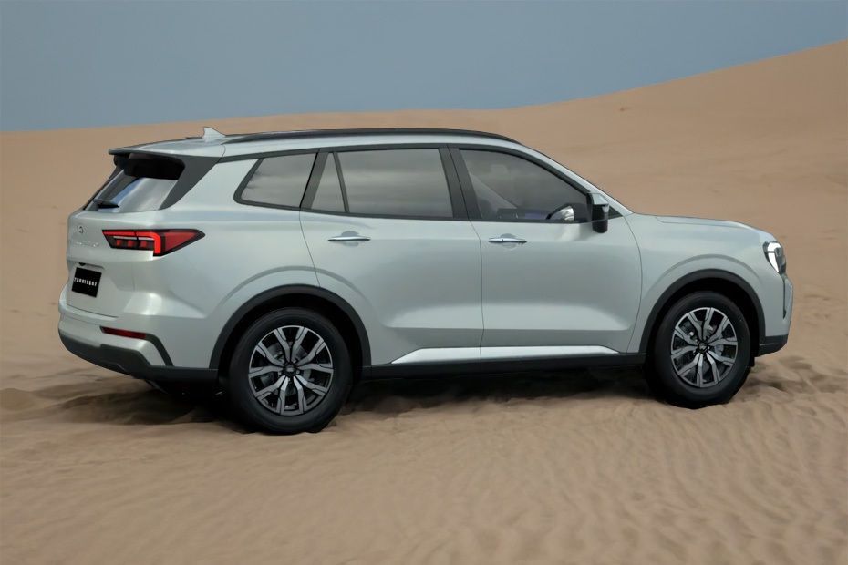 Ford Territory side profile on desert sand.