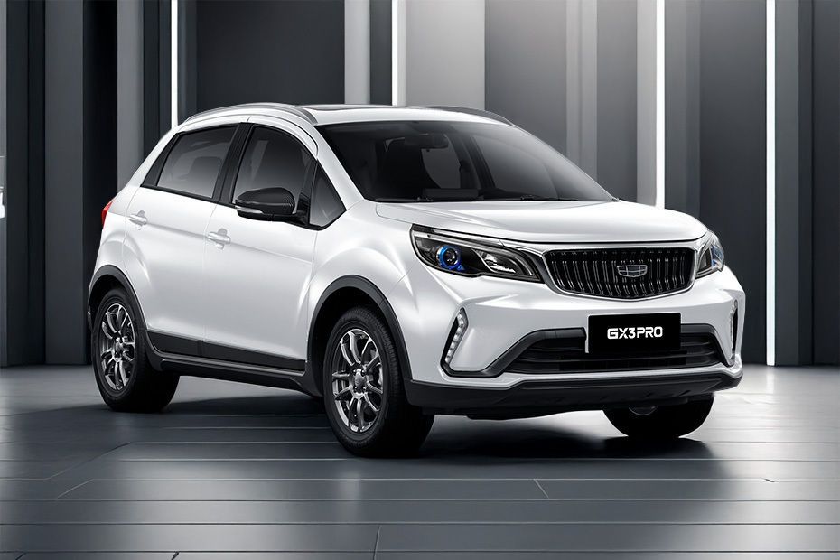 White Geely GX3 Pro front three-quarter view