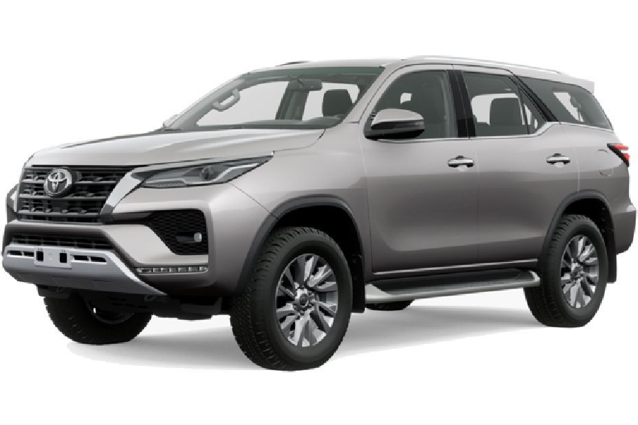 Silver Toyota Fortuner front three-quarter view