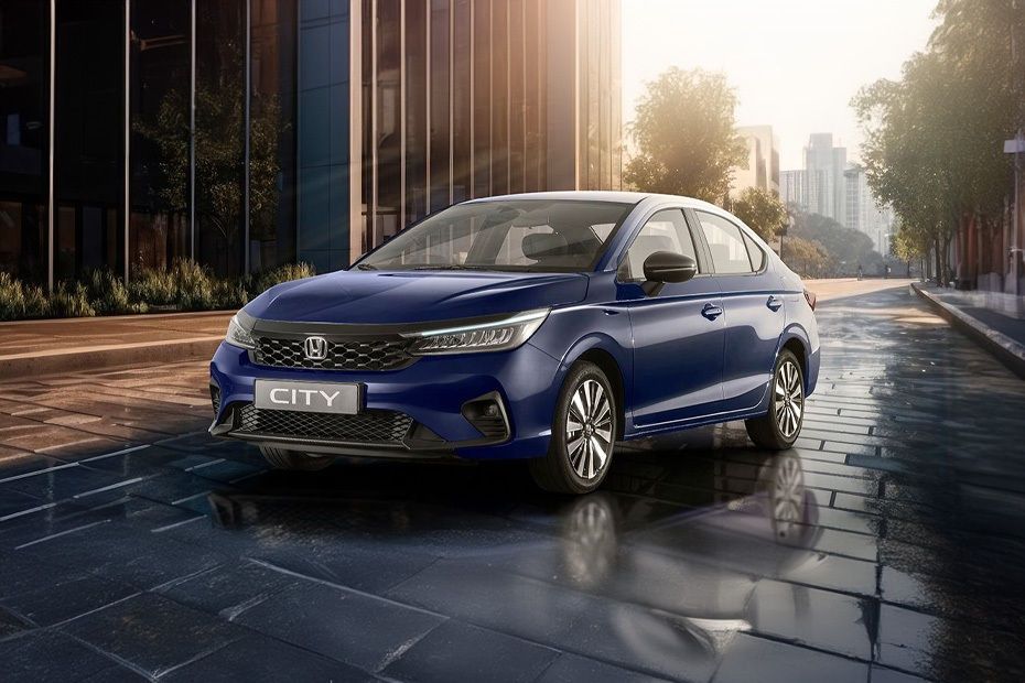 Honda City front view in blue