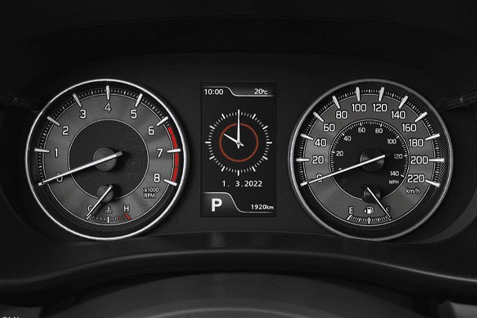 Suzuki Baleno instrument cluster with MID display