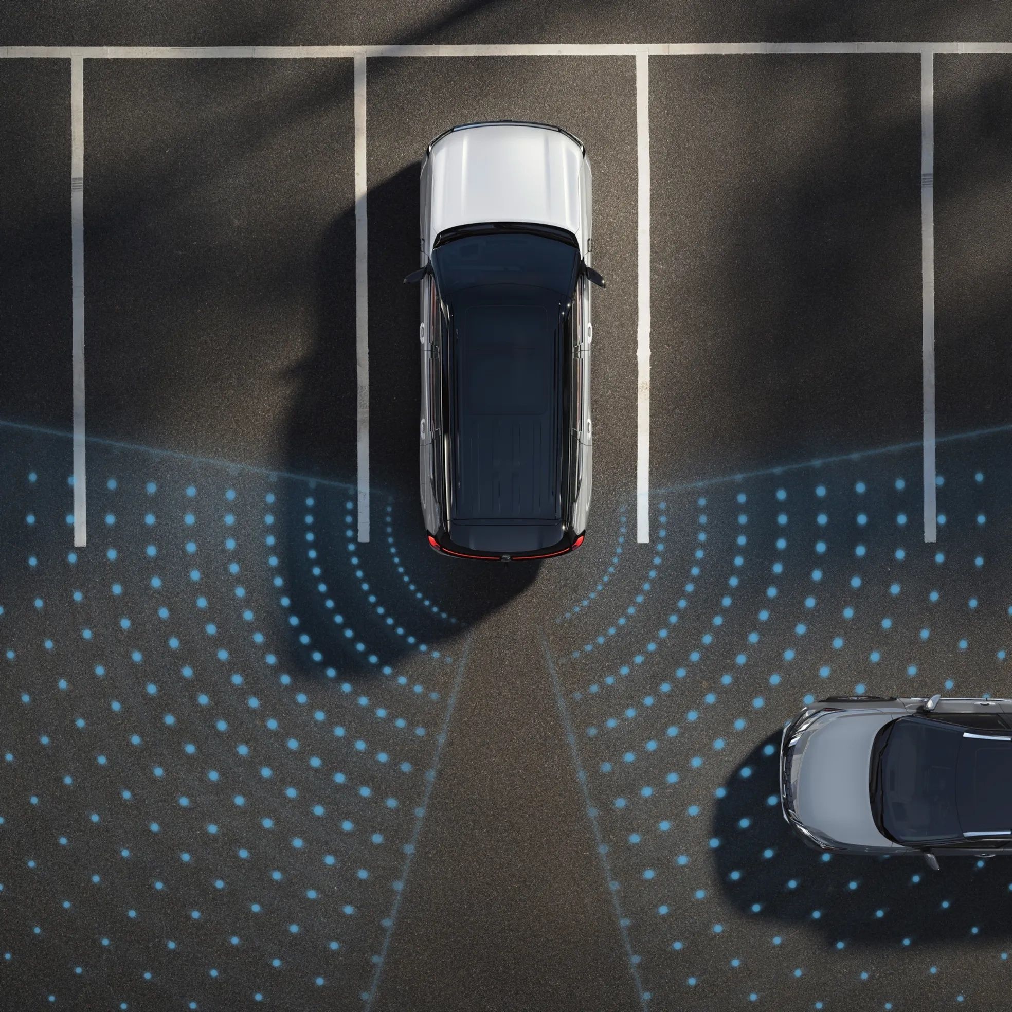 Nissan Patrol advanced parking assist and safety sensors detecting nearby obstacles