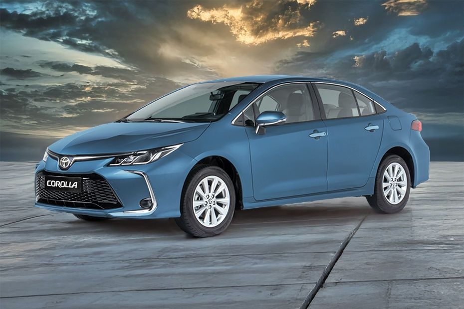 Blue Toyota Corolla sedan