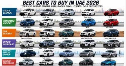 Best Cars to Buy in UAE 2026: Top Picks Across Sedans, SUVs, Hybrids, EVs, and Crossovers