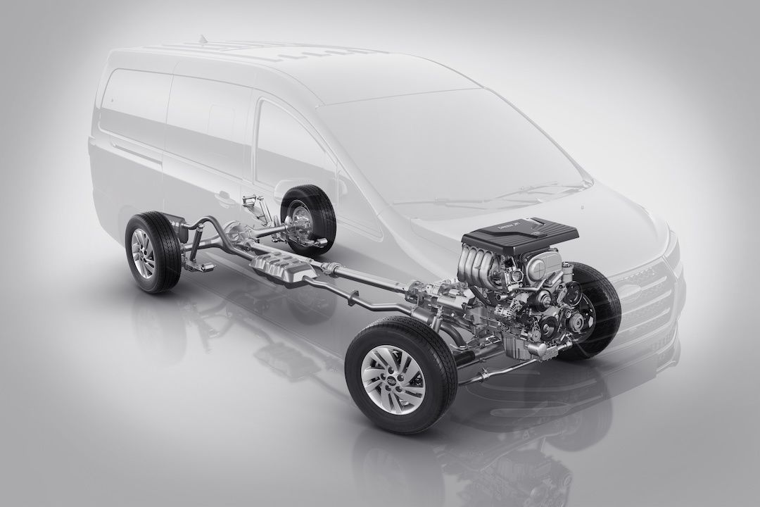 JAC M4 2.0-litre turbocharged petrol engine and drivetrain layout with 6-speed DCT transmission