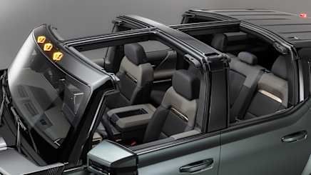 GMC Hummer EV SUV with removable Infinity Roof panels and open-air cabin