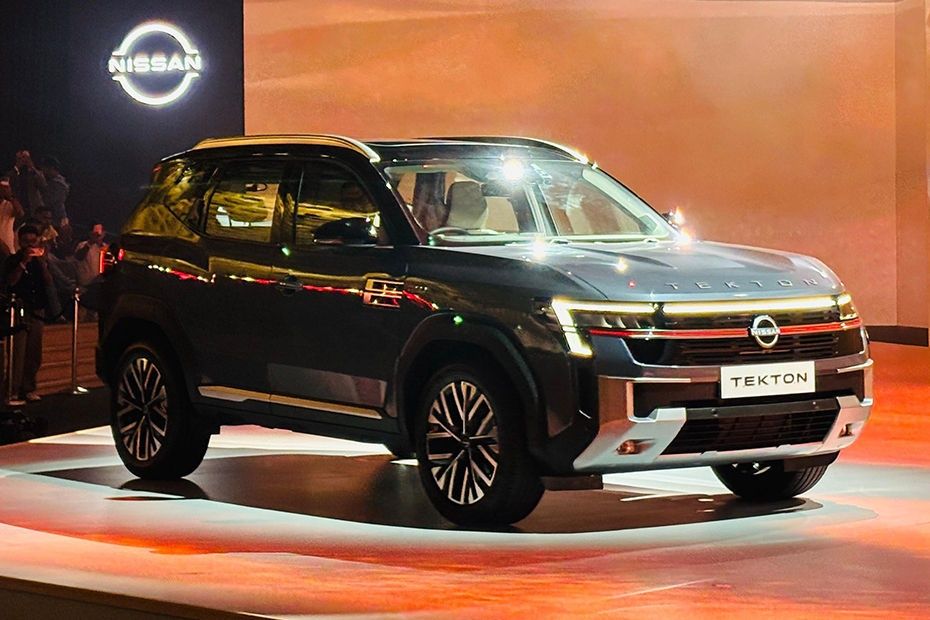 Nissan Tekton SUV showcased at its global launch event with bold front design and LED lighting