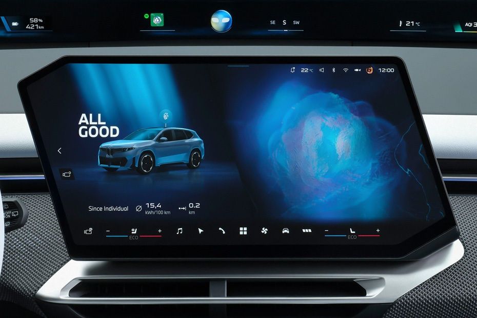 BMW iX3 panoramic infotainment display and minimalist centre console