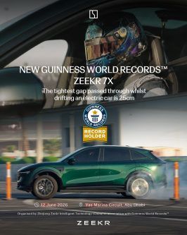 Zeekr 7X Drifts Through 25cm Gap, Breaks Guinness Record in Abu Dhabi