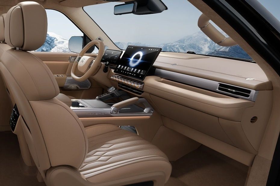 MHERO 2 rear climate control panel with touchscreen seat and temperature controls