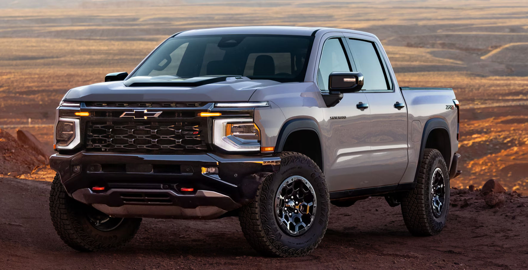 2027 Chevrolet Silverado 1500 ZR2 front three-quarter view