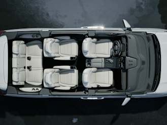 GAC M8 top view showing the spacious seven-seat cabin layout.