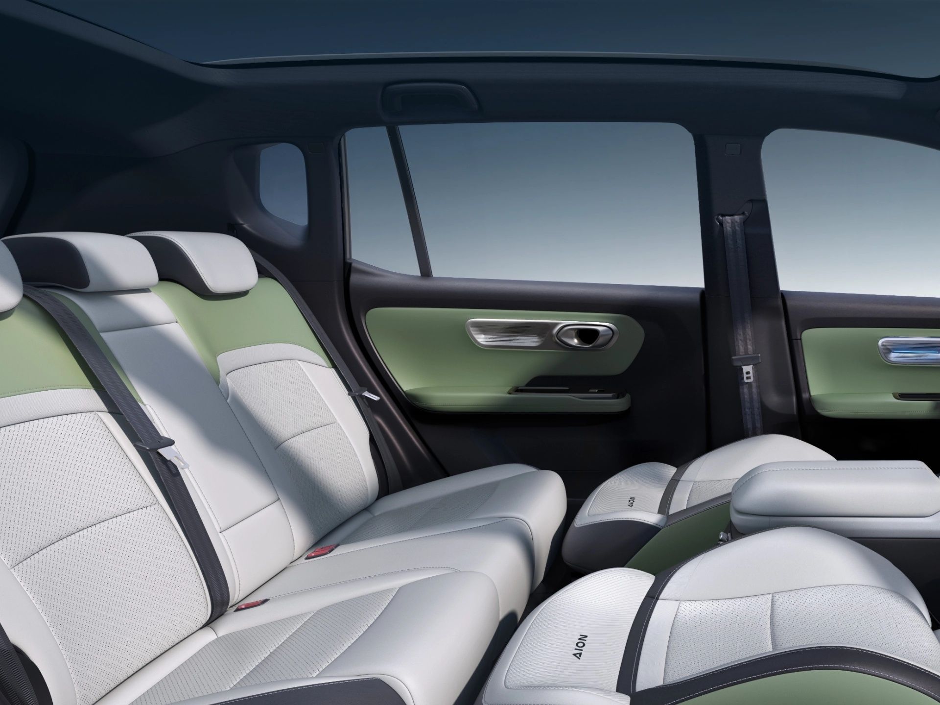 AION Y Plus spacious rear cabin with premium seats.