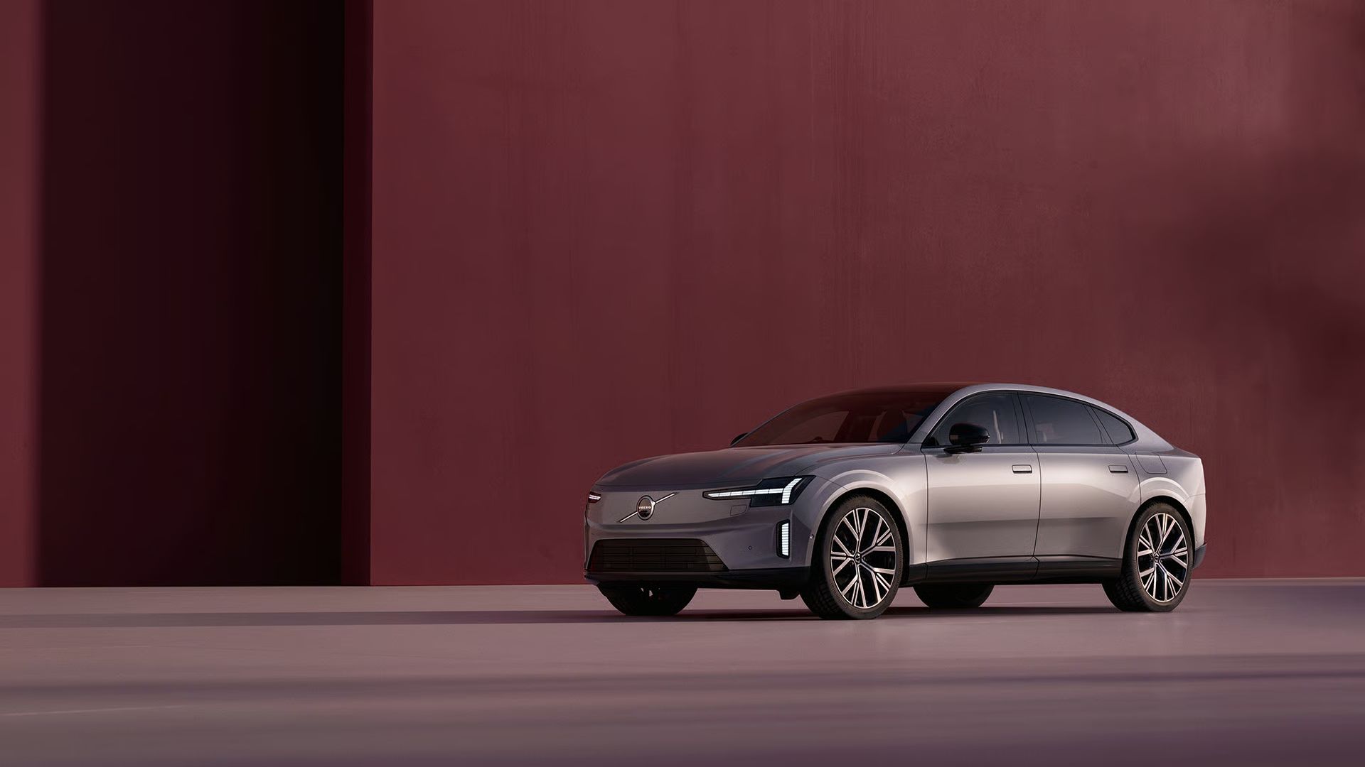 Volvo ES90 electric sedan with sleek Scandinavian exterior design