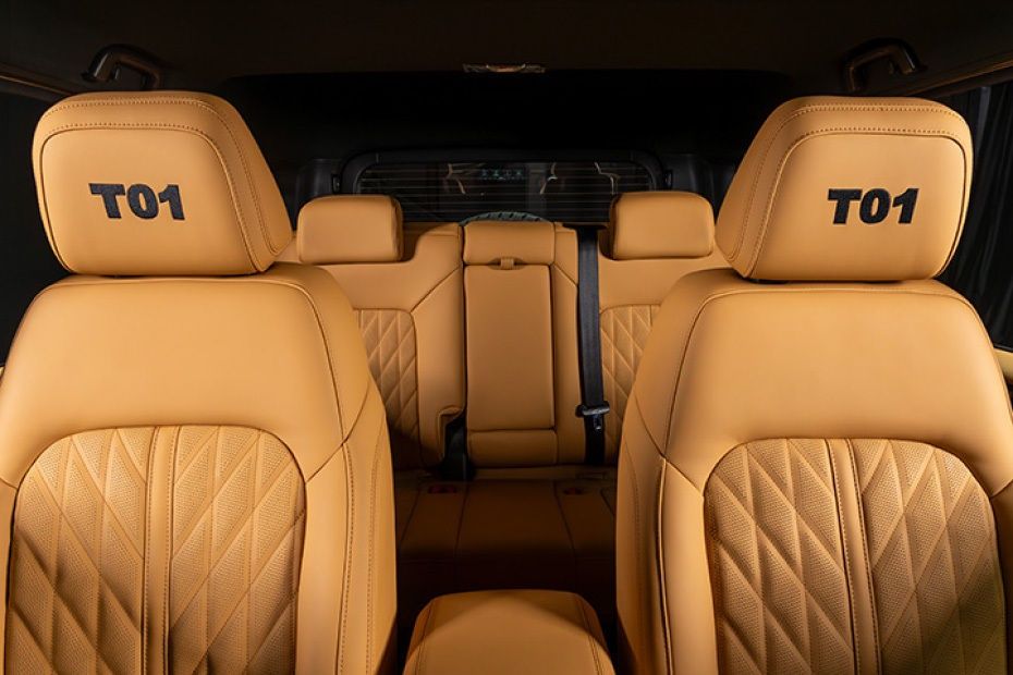 212 T01 premium leather seats with T01 embroidery