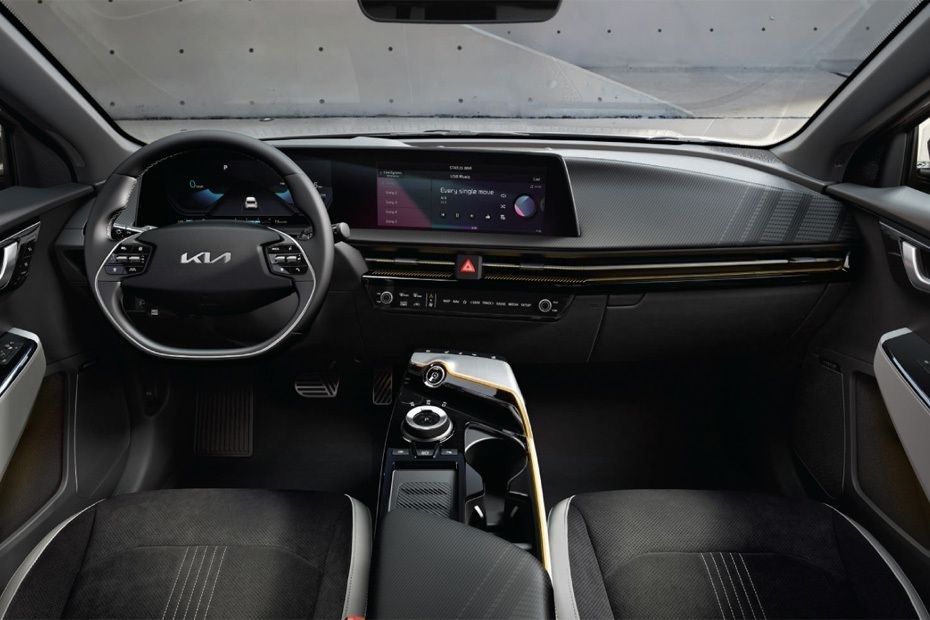 Kia EV6 dashboard with dual digital displays