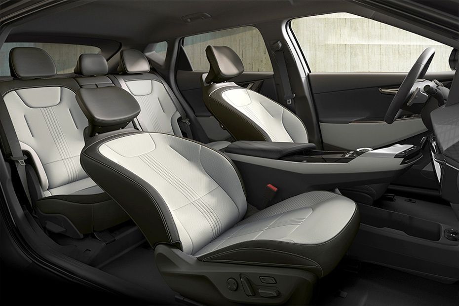 Kia EV6 cabin with front and rear seats