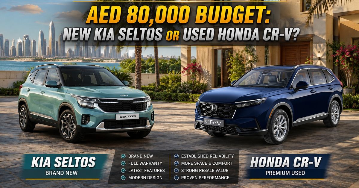 AED 80,000 Budget: New Kia Seltos or Used Honda CR-V?