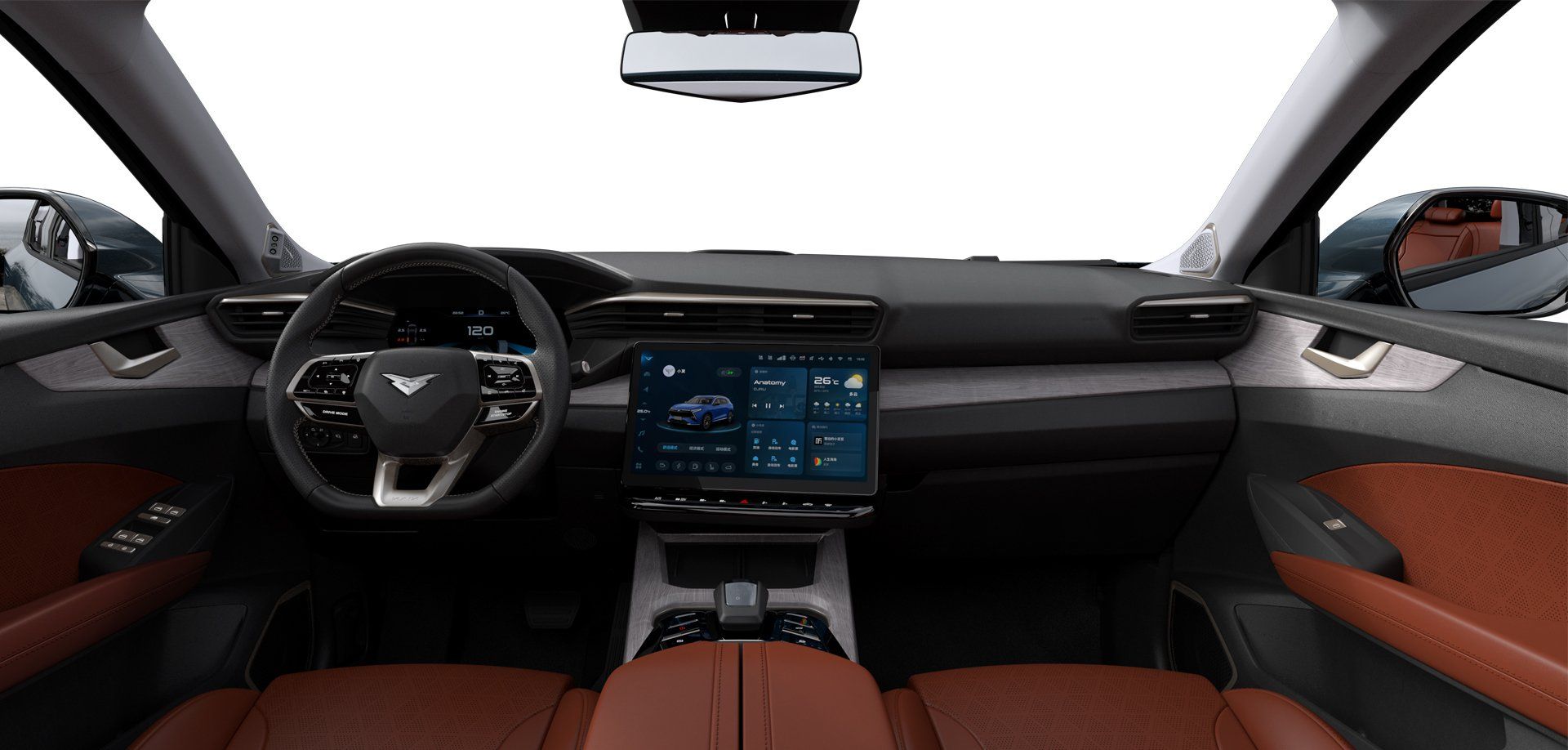 Kaiyi X7 interior with digital instrument cluster and central touchscreen.
