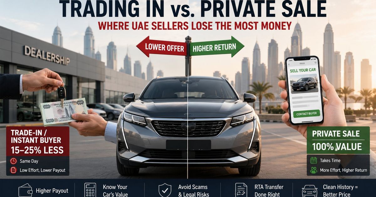 Trading In vs Private Sale: Where UAE Sellers Lose the Most Money