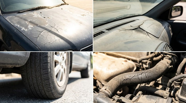 Car Damages in UAE Summer Heat