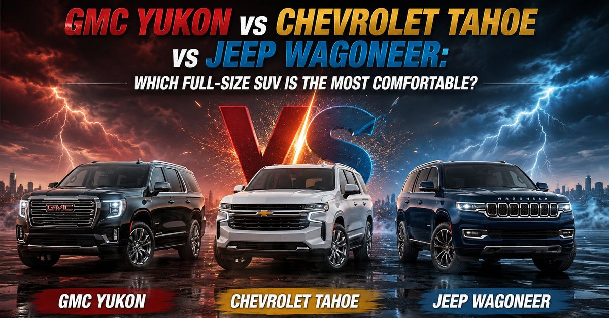 GMC Yukon vs Chevrolet Tahoe vs Jeep Wagoneer: Which Full-Size SUV Is the Most Comfortable?