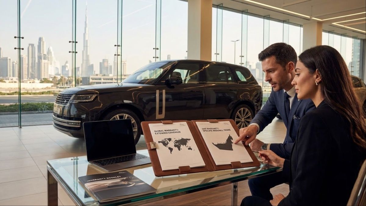 Sales consultant discussing SUV